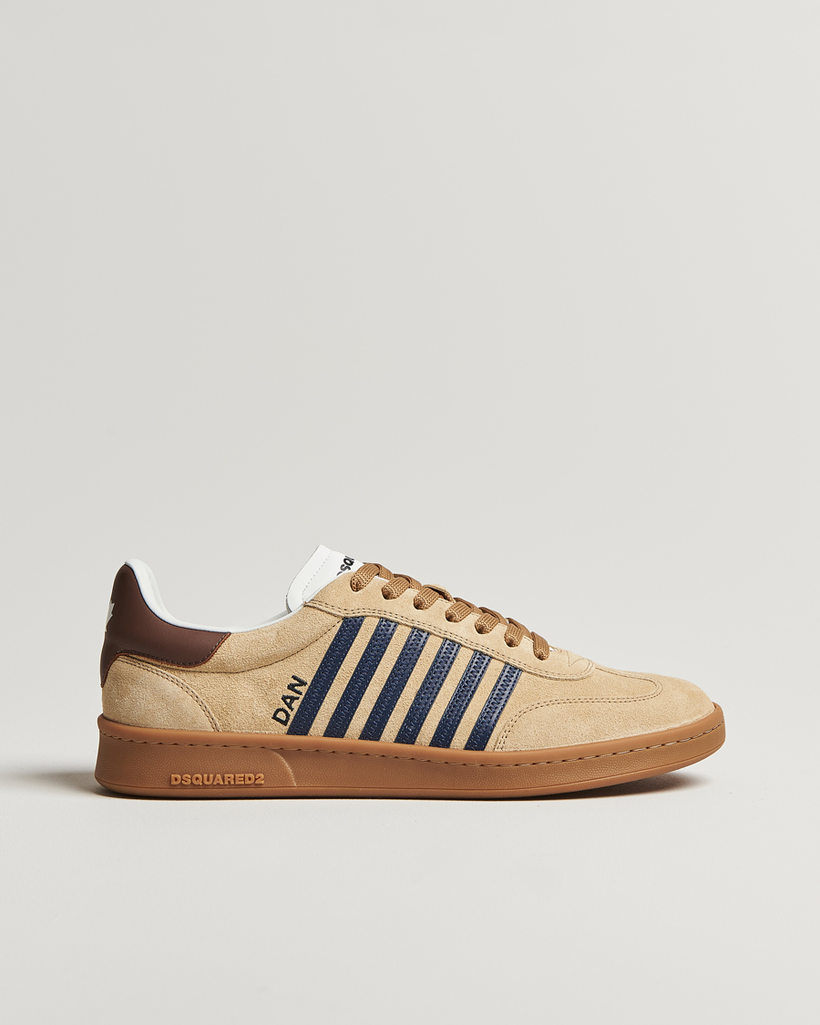 Homme | Dsquared2 Boxer Sneakers Beige/Blue | Dsquared2 | Boxer Sneakers Beige/Blue
