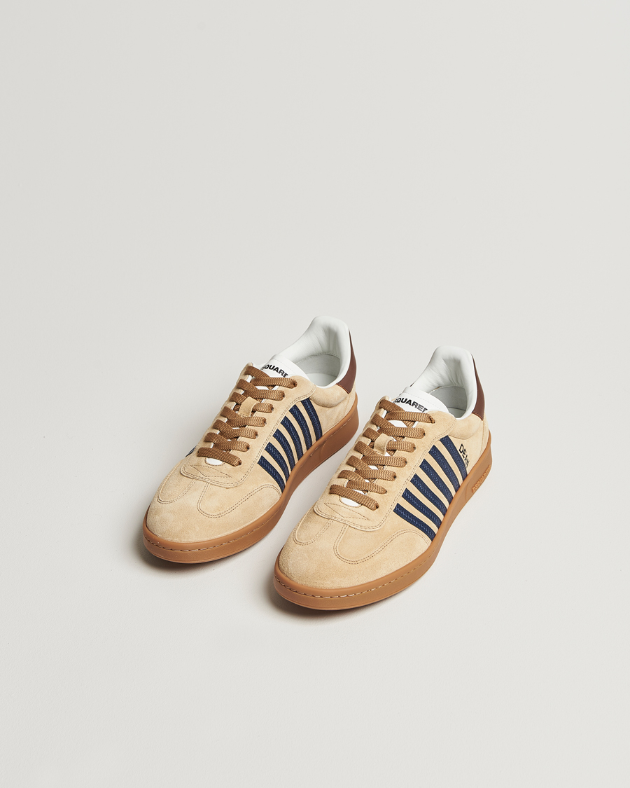 Homme | Dsquared2 Boxer Sneakers Beige/Blue | Dsquared2 | Boxer Sneakers Beige/Blue