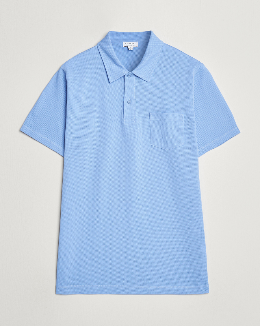 Heren | Polo's | Sunspel | Riviera Polo Shirt Cool Blue