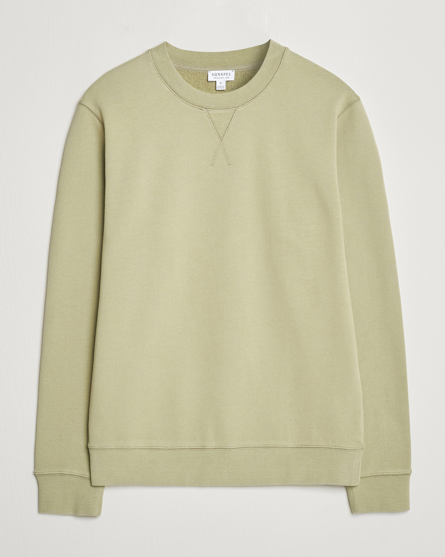 Homme | Pulls Et Tricots | Sunspel | Loopback Sweatshirt Pale Khaki