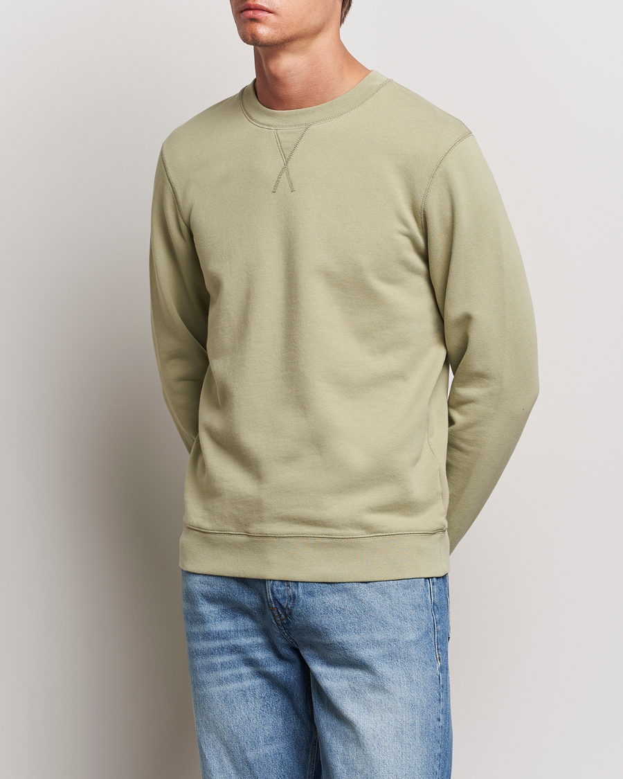 Homme | Pulls Et Tricots | Sunspel | Loopback Sweatshirt Pale Khaki