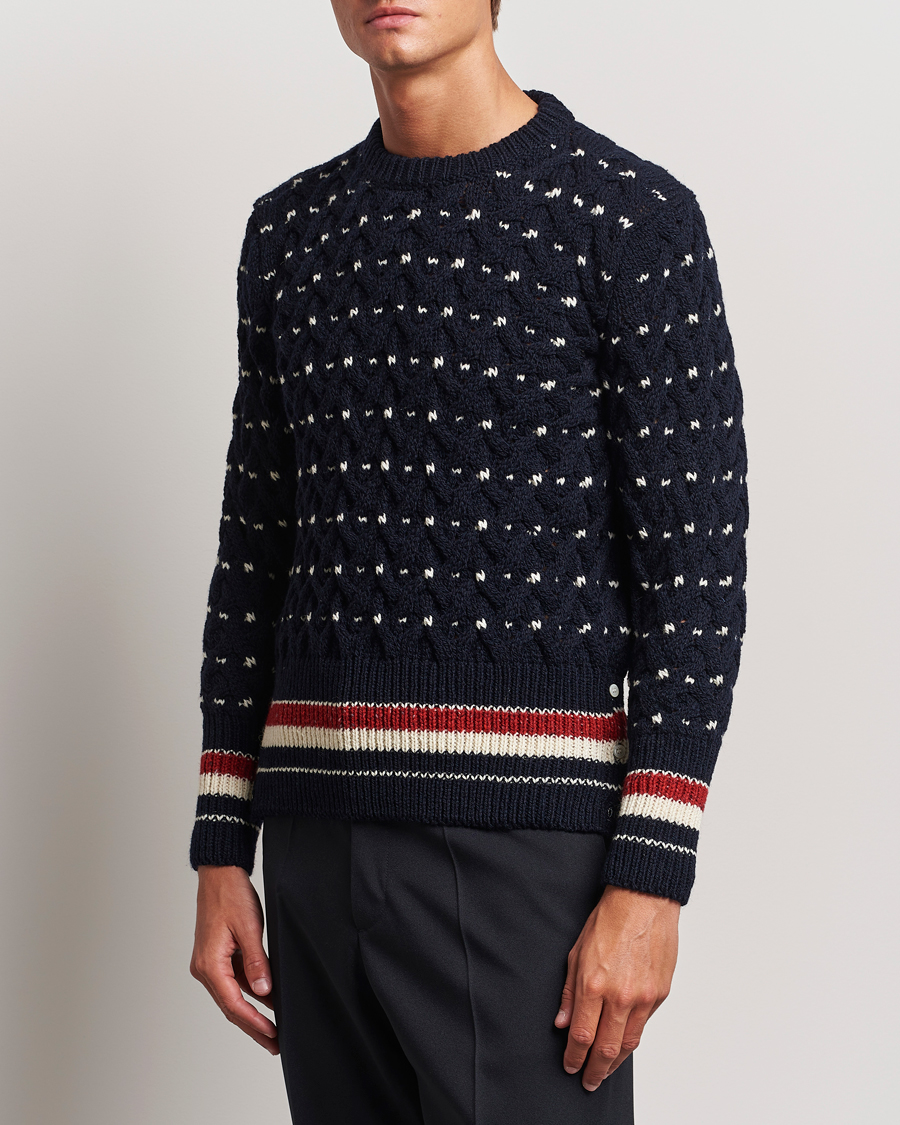 Homme | Pulls Et Tricots | Thom Browne | Donegal Cable Sweater Navy