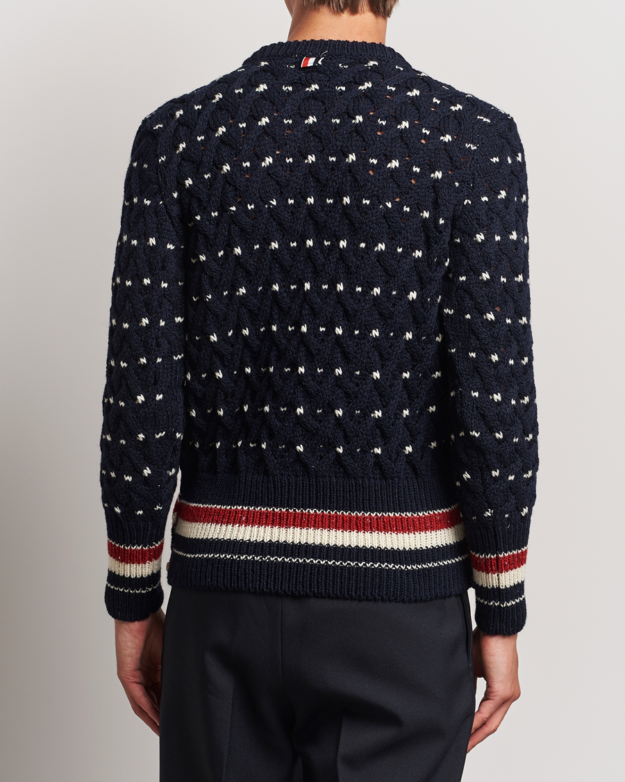 Homme | Pulls Et Tricots | Thom Browne | Donegal Cable Sweater Navy