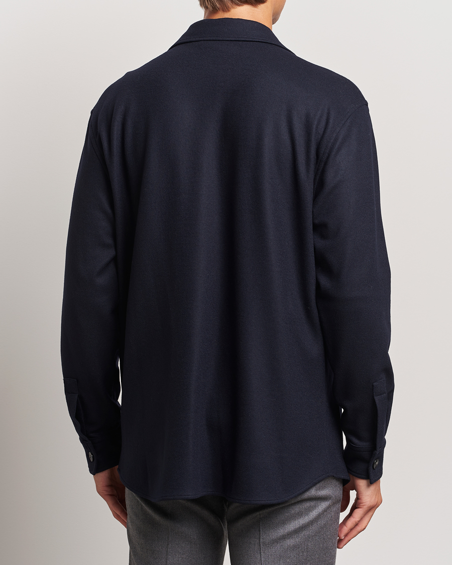 Heren | Jassen | Canali | Wool Shirt Jacket Navy