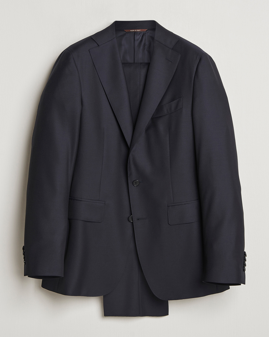 Heren | Pakken | Canali | Super 130s Wool Capri Suit Navy