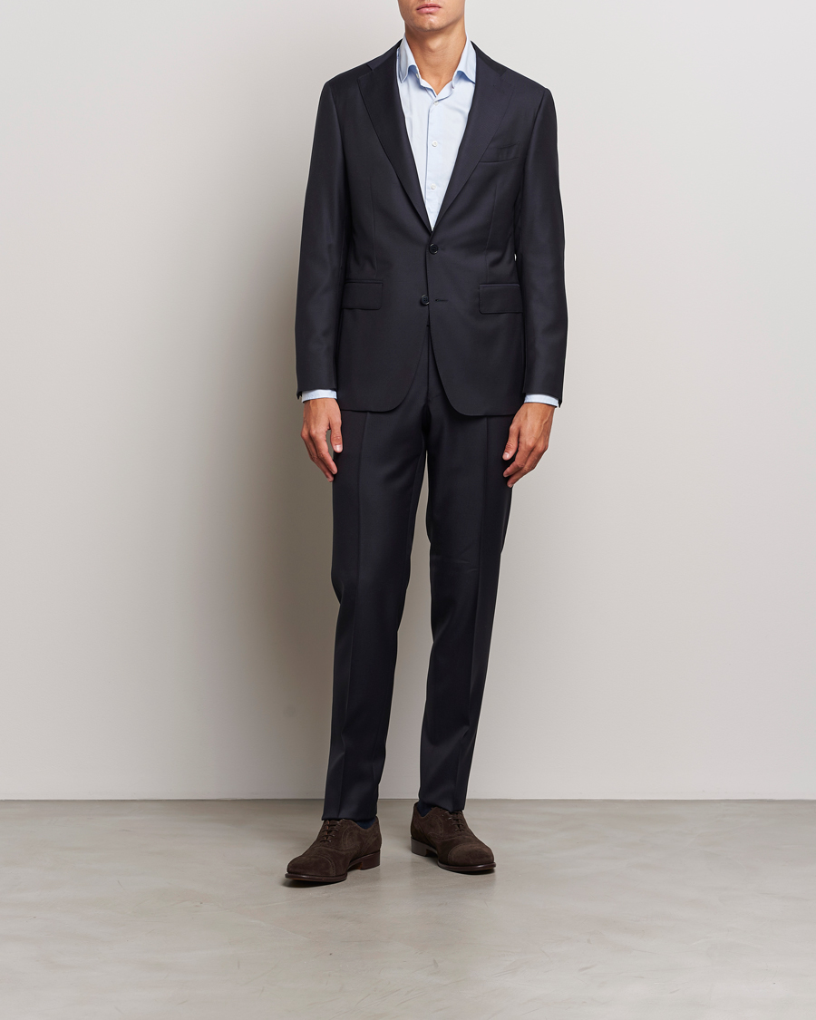 Heren | Pakken | Canali | Super 130s Wool Capri Suit Navy