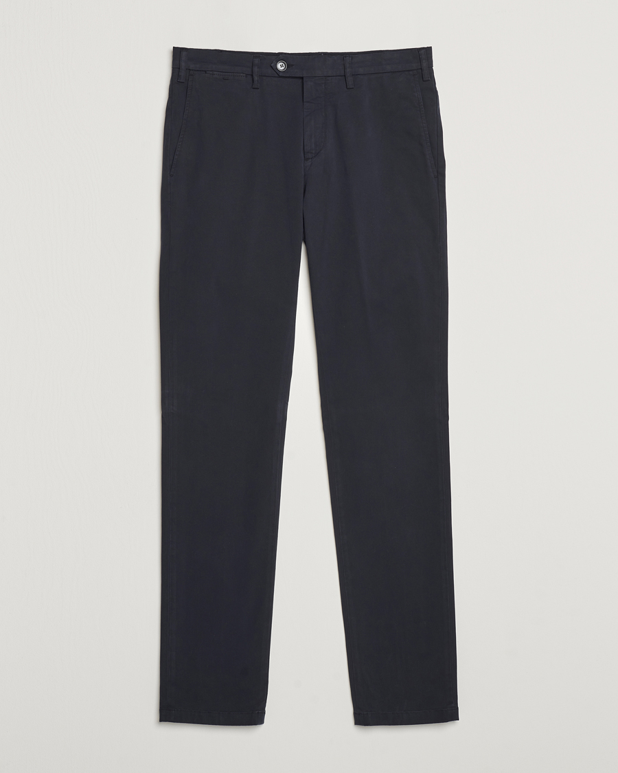 Homme | Pantalons | Canali | Cotton Stretch Trousers Navy