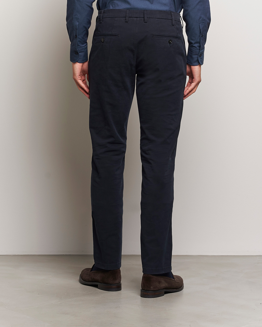 Homme | Pantalons | Canali | Cotton Stretch Trousers Navy