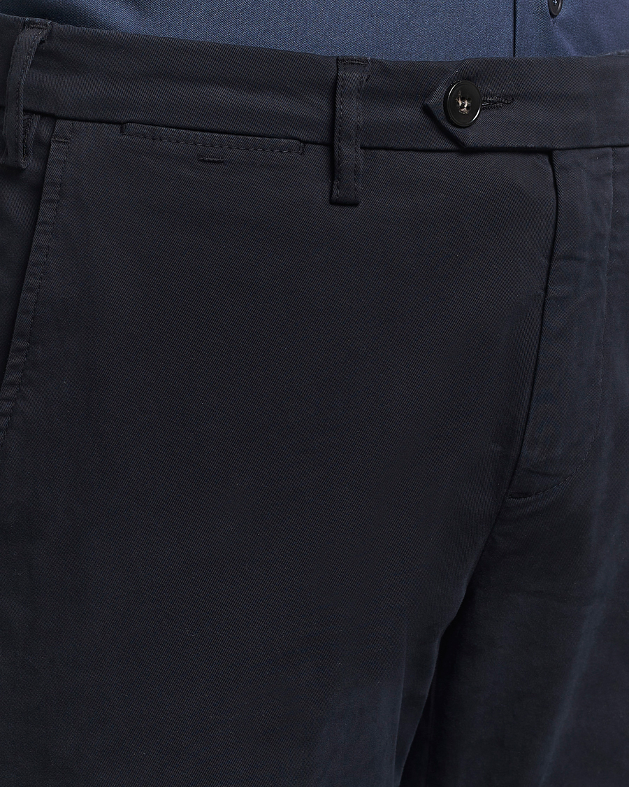 Homme | Pantalons | Canali | Cotton Stretch Trousers Navy