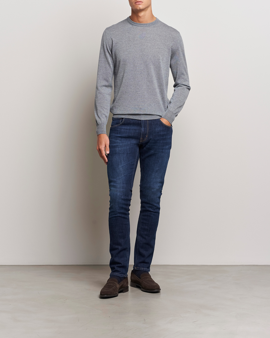 Homme | Pulls Et Tricots | Canali | Merino Wool Crew Neck Light Grey