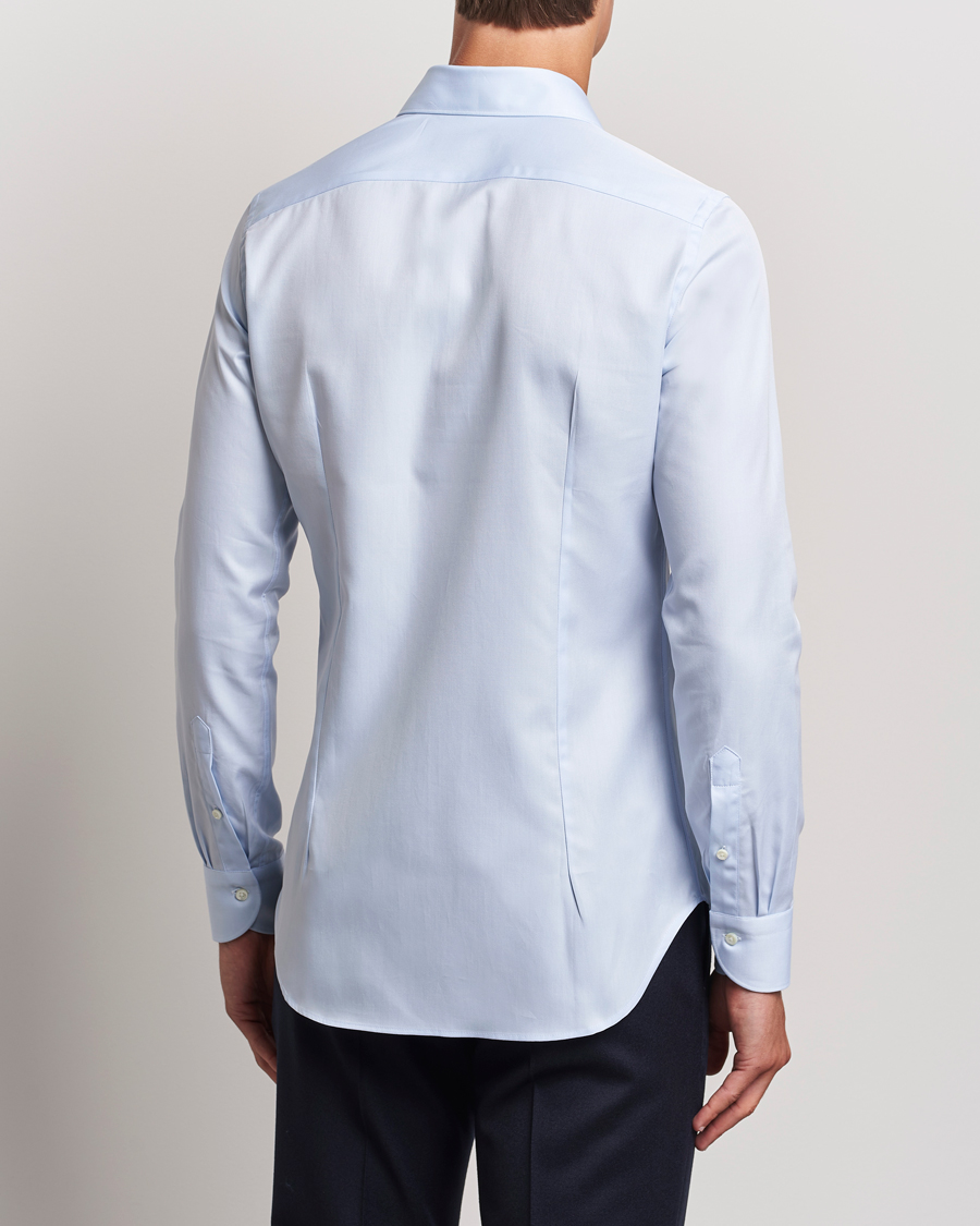 Homme | Chemises | Canali | Slim Fit Cotton Shirt Light Blue