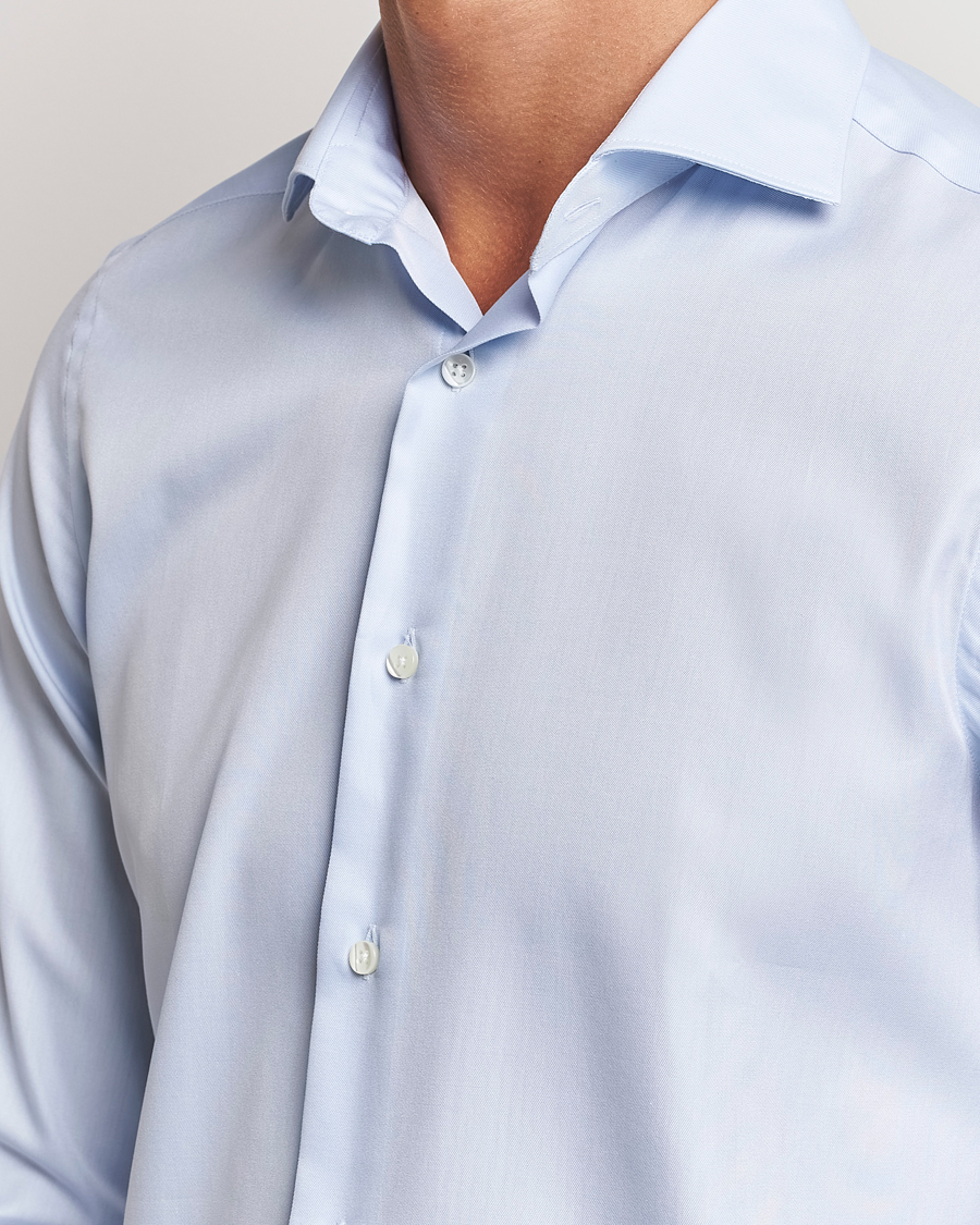 Homme | Chemises | Canali | Slim Fit Cotton Shirt Light Blue