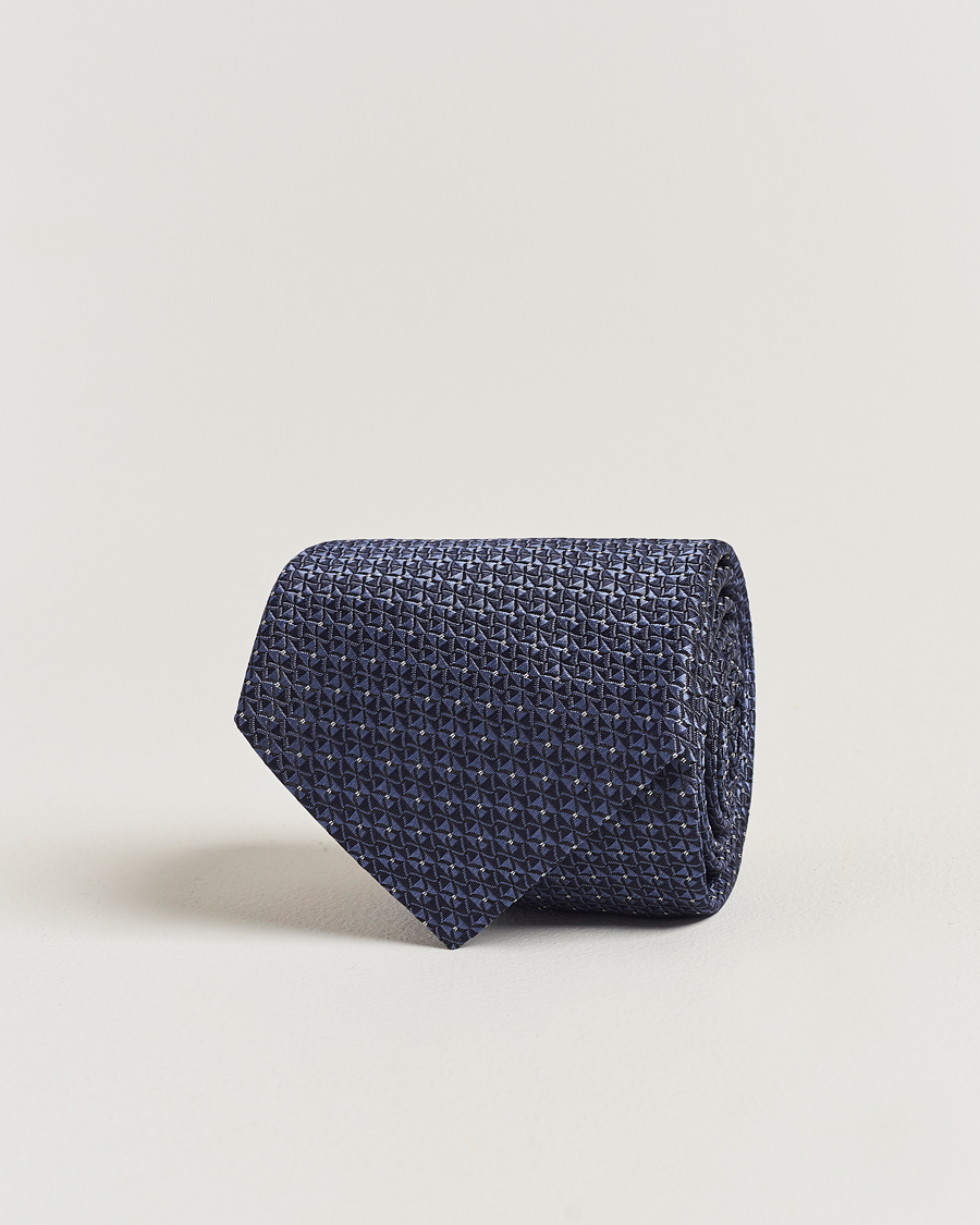 Heren | Canali Jacquard Silk Tie Navy | Canali | Jacquard Silk Tie Navy