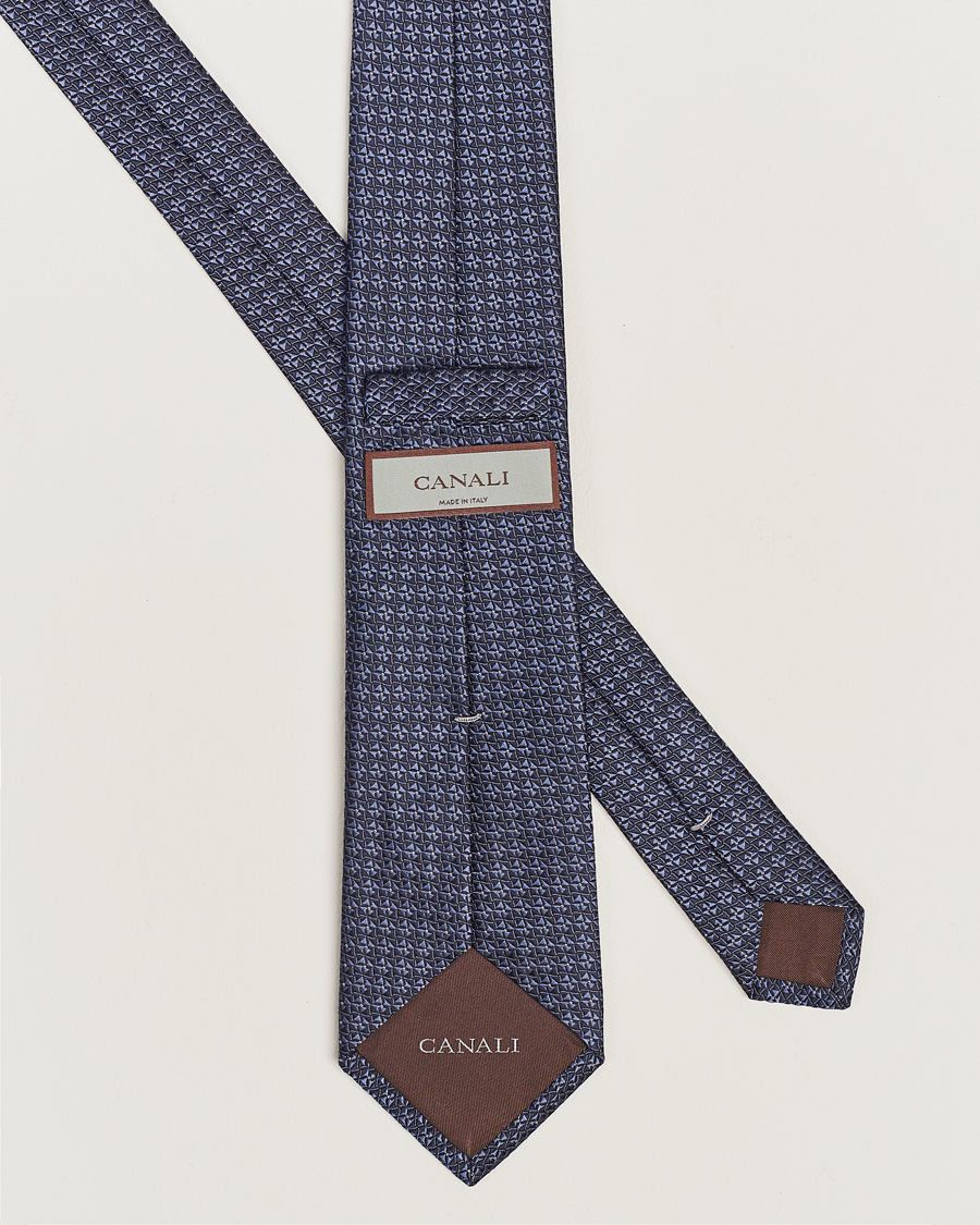 Heren | Canali Jacquard Silk Tie Navy | Canali | Jacquard Silk Tie Navy