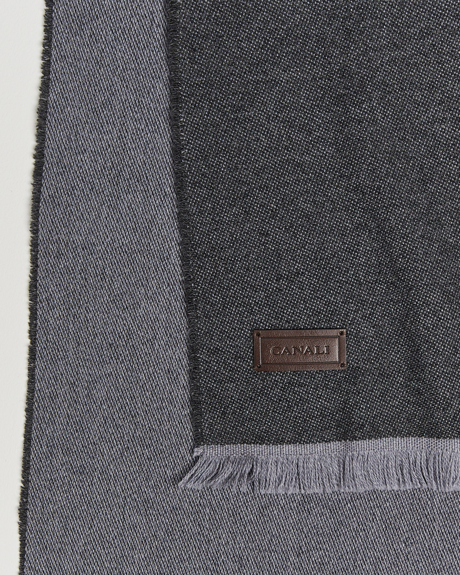 Heren | Canali Wool/Cashmere Scarf Grey Melange | Canali | Wool/Cashmere Scarf Grey Melange