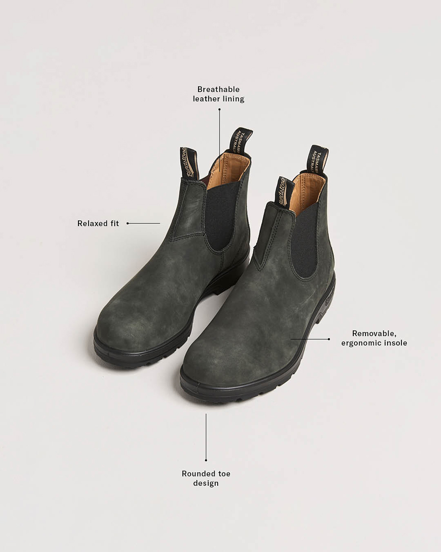 Homme | Bottes | Blundstone | 587 Original Leather Chelsea Boot Rustic Black