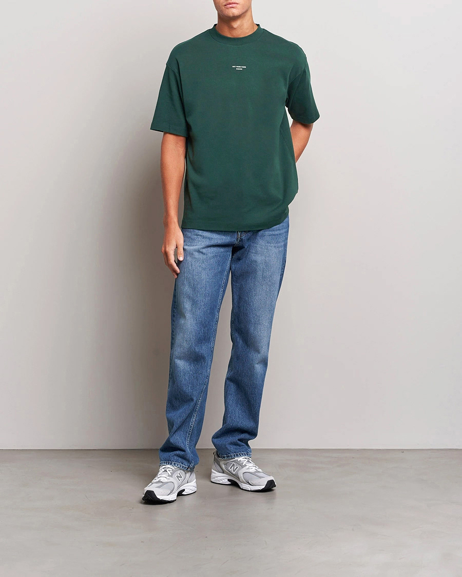 Heren | T-shirts | Drôle de Monsieur | Classic Slogan T-Shirt Dark Green