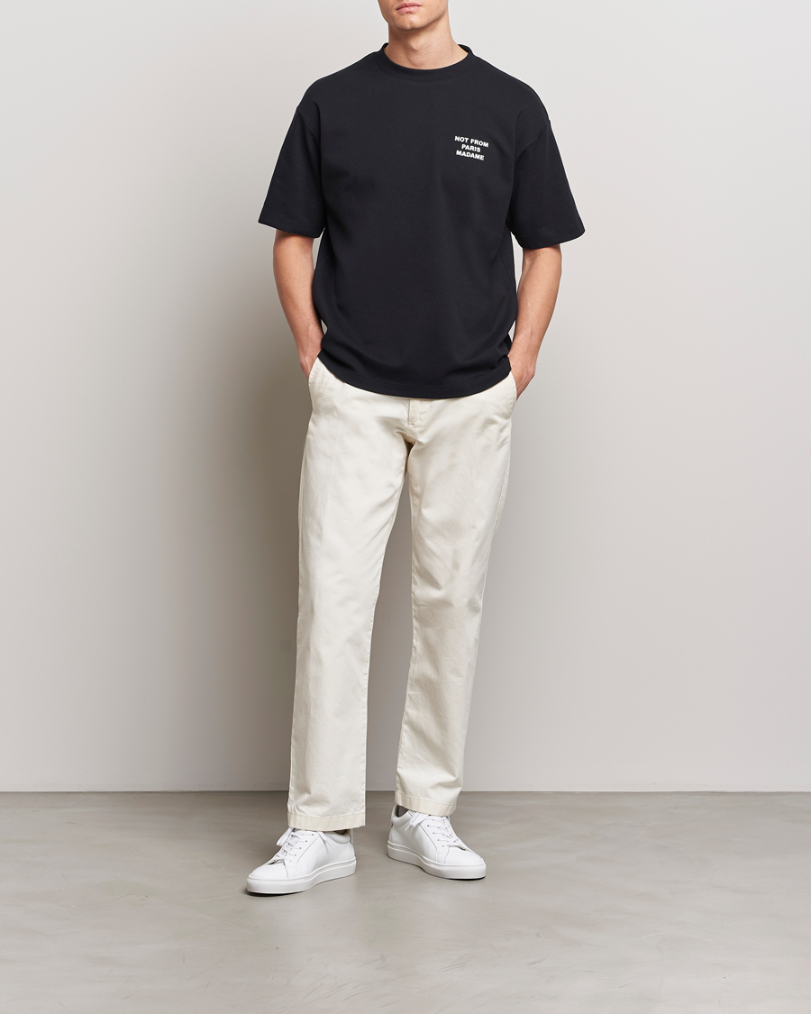 Heren | T-shirts | Drôle de Monsieur | Slogan T-Shirt Black