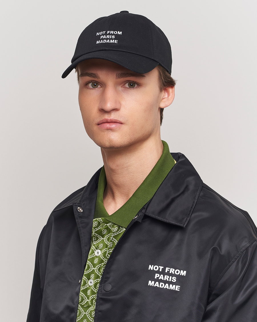 Homme | Bobs Et Casquettes | Drôle de Monsieur | Slogan Baseball Cap Black