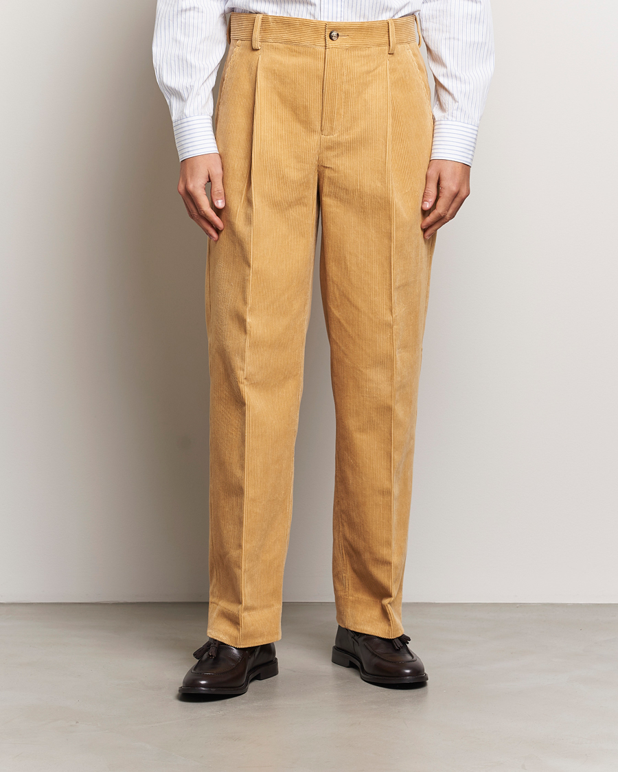 Heren | Broeken | GANT 240 Mulberry Street | Corduroy Pants Mustard Grain