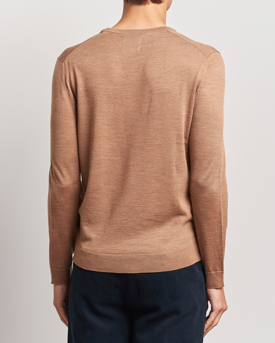 Homme | Pulls Et Tricots | GANT | Extrafine Merino Wool C-Neck Dk Sand Melange