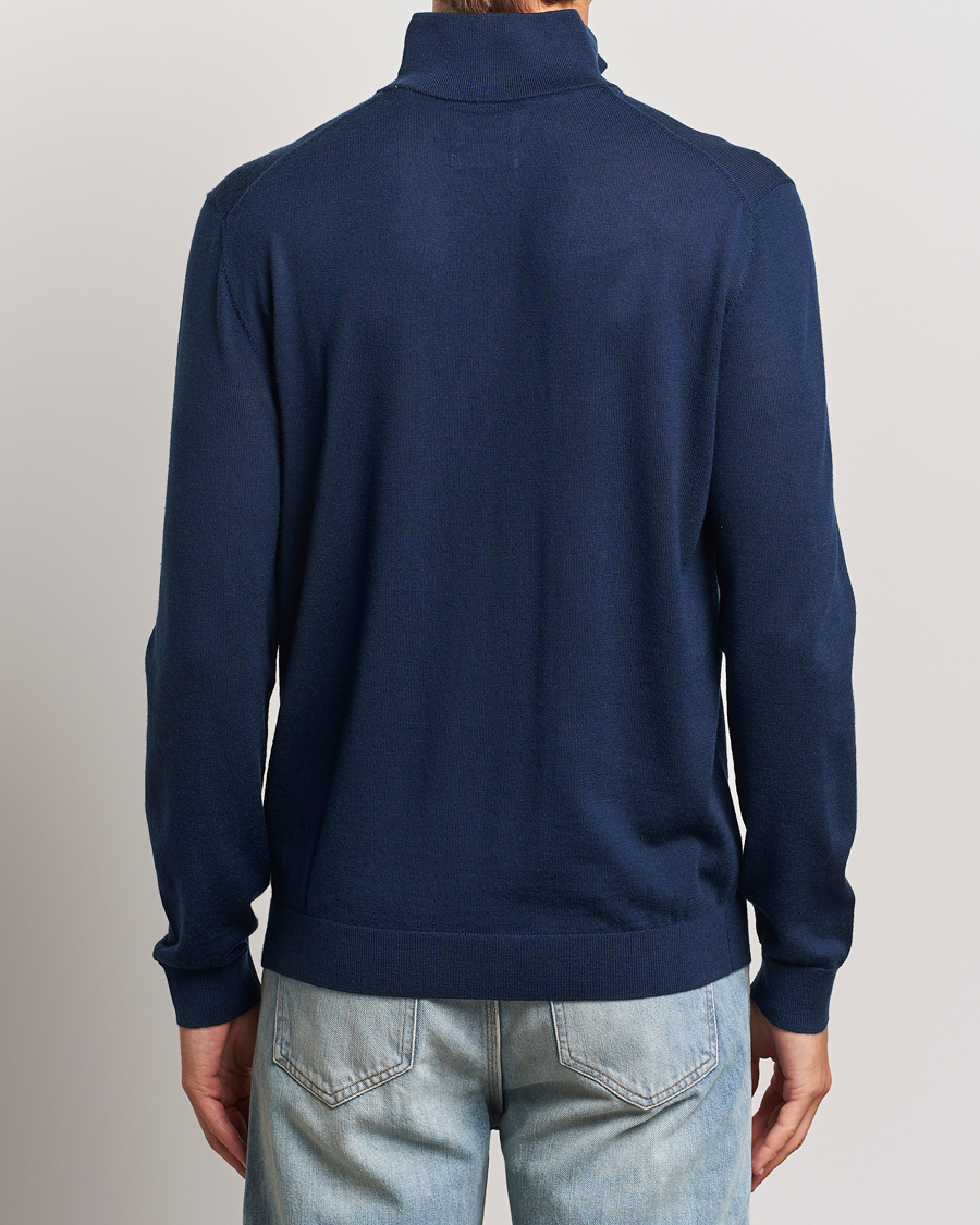 Heren | Truien | GANT | Extrafine Merino Wool Half Zip Marine
