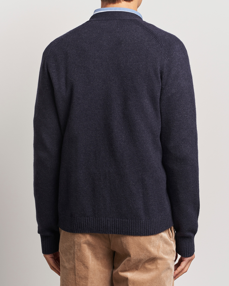 Heren | Truien | GANT | Wool Blend Cardigan Dark Navy Melange
