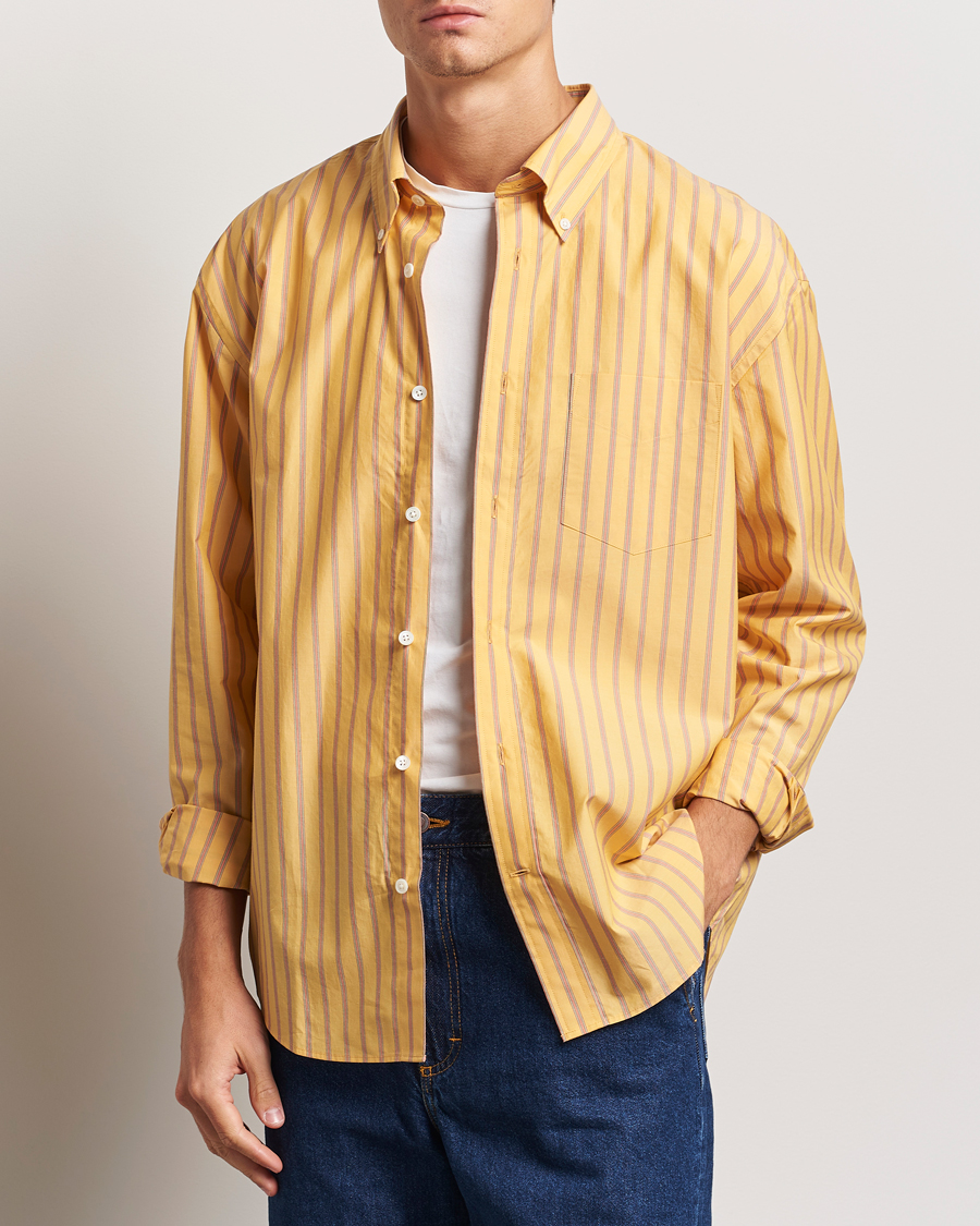 Heren | Overhemden | GANT | Rel Herigate Poplin Stripe Shirt Faded Sunset