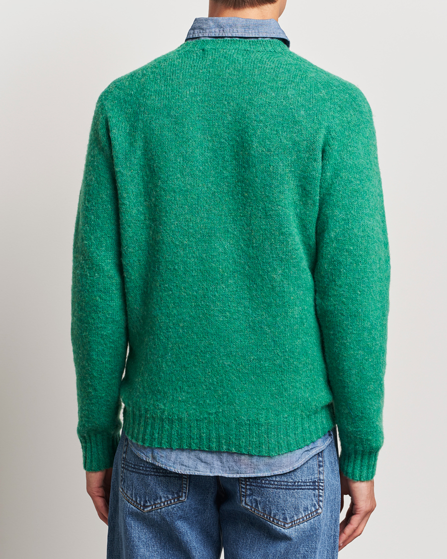 Heren | Truien | Harley Of Scotland | Brushed Supersoft Lambswool Crewneck Pixie