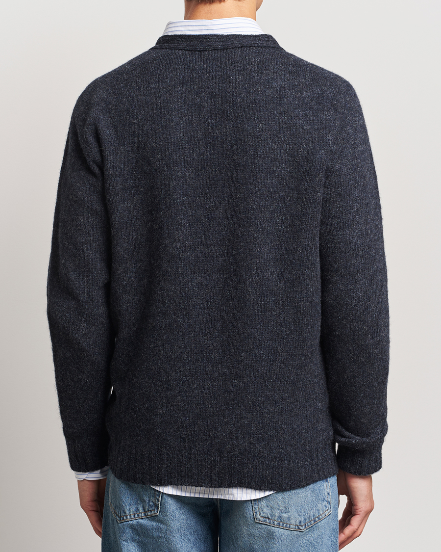 Heren | Truien | Harley Of Scotland | Supersoft Lambswool Cardigan Charcoal