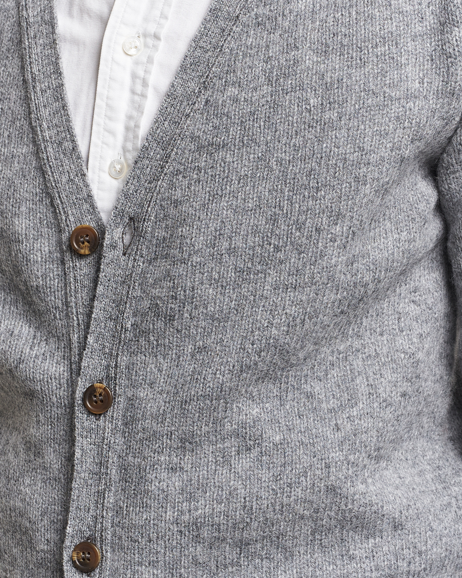 Homme | Pulls Et Tricots | Harley Of Scotland | Supersoft Lambswool Cardigan Medium Grey