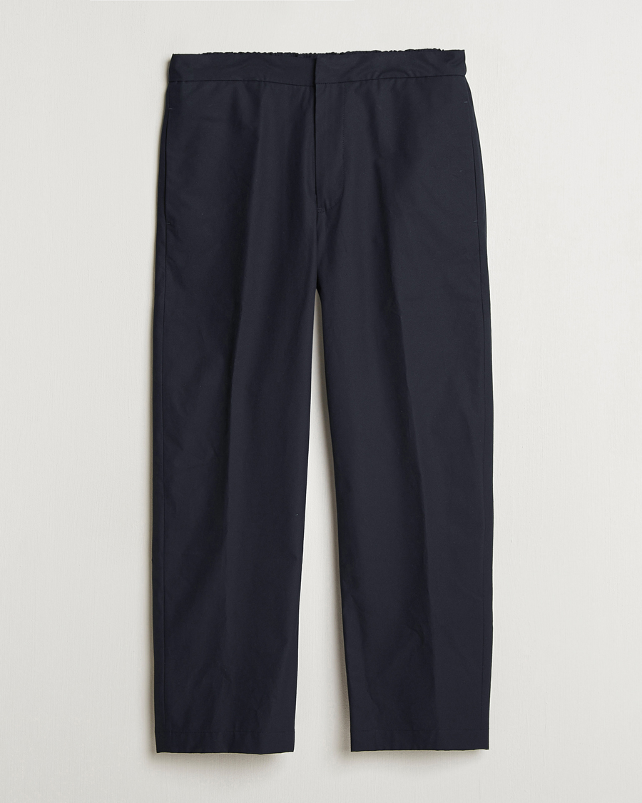 Heren | Broeken | Jil Sander | Water Repellent Cotton Drawstring Pants Navy
