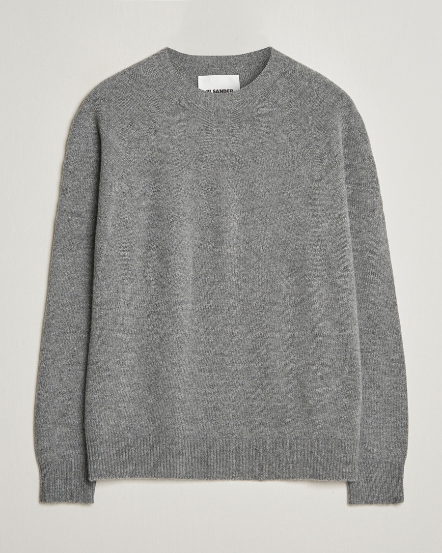 Homme | Pulls Et Tricots | Jil Sander | Cashmere/Merino Round Neck Sweater Grey Melange