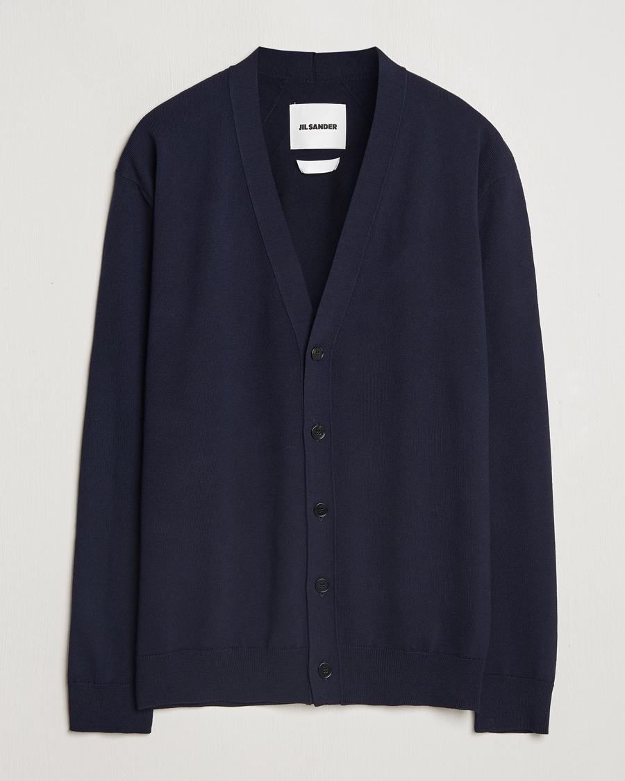 Heren | Truien | Jil Sander | Superfine Merino Cardigan Navy
