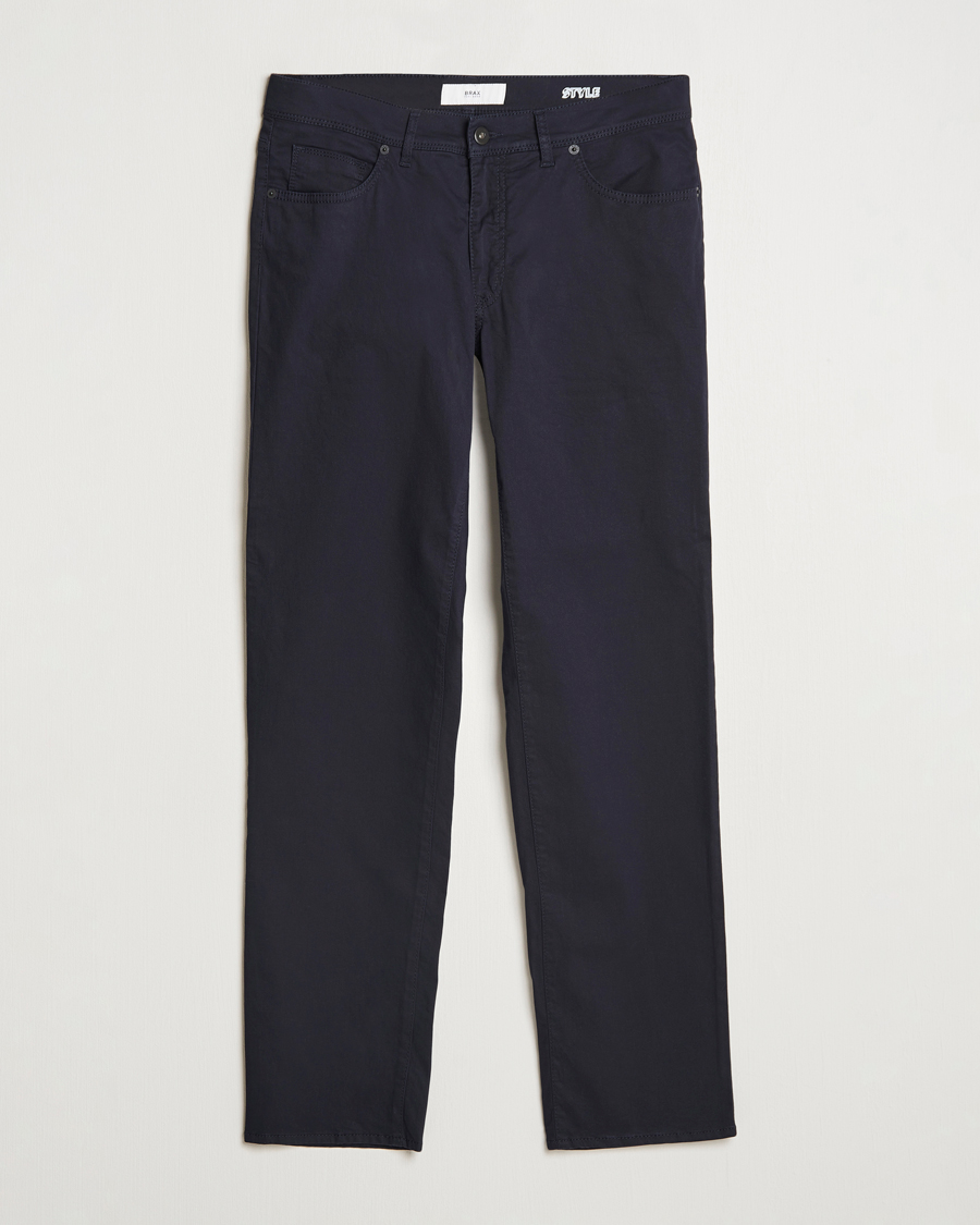 Heren | Broeken | Brax | Cadiz Cotton Satin 5-Pocket Pants Perma Blue