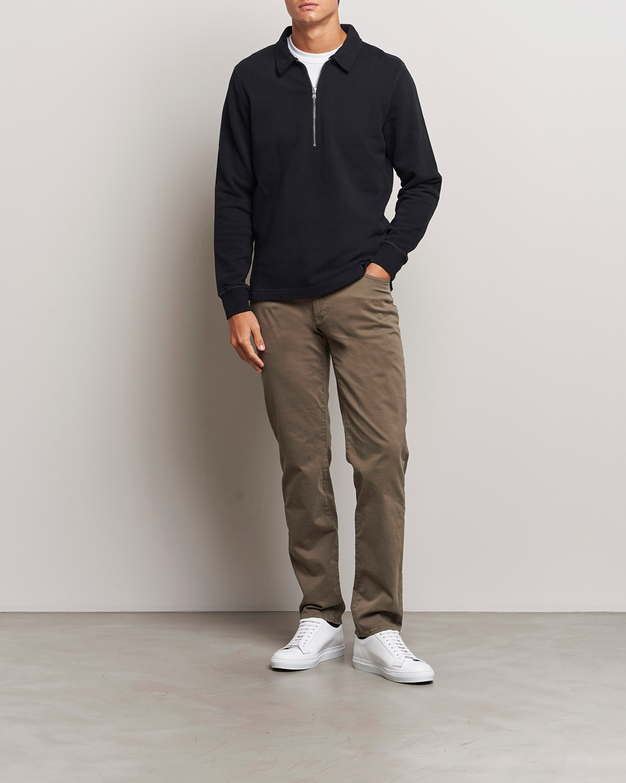 Homme | Pantalons | Brax | Cadiz Cotton Satin 5-Pocket Pants Khaki