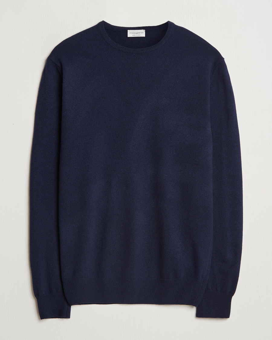 Heren | Truien | Morgano | Wool/Cashmere Crewneck Navy