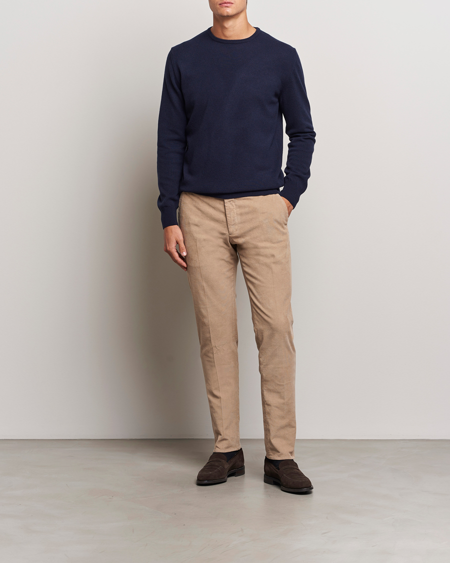 Heren | Truien | Morgano | Wool/Cashmere Crewneck Navy