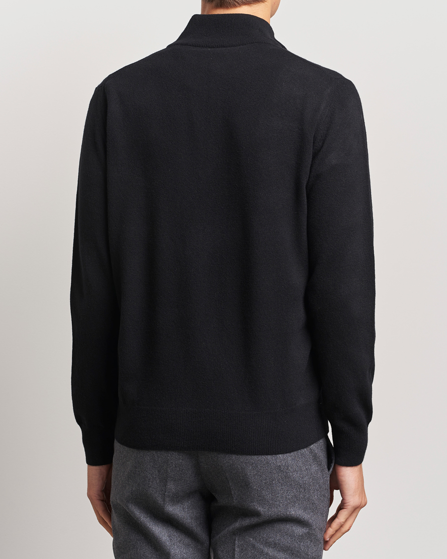 Heren | Truien | Morgano | Wool/Cashmere Half-Zip Black