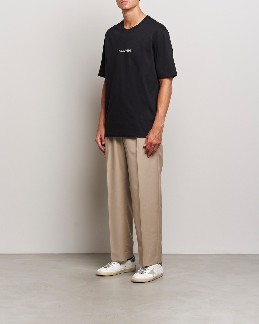 Homme | T-shirts | Lanvin | Embroidered Logo T-Shirt Black