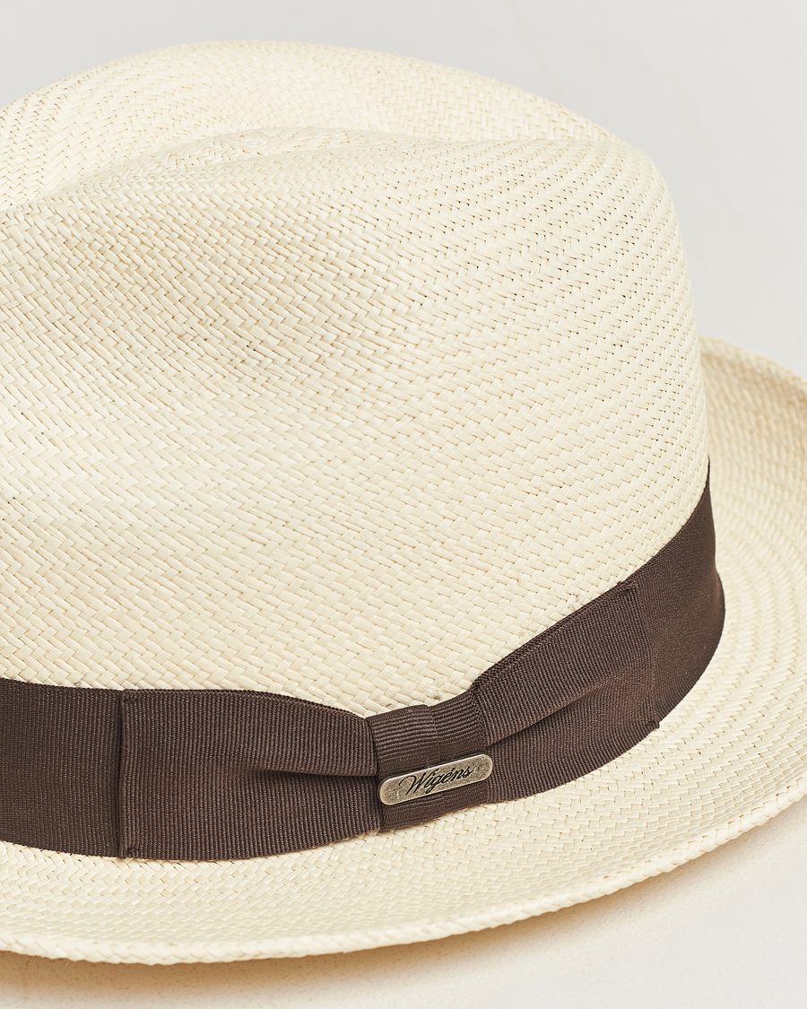 Heren | Hoeden en petten | Wigéns | Trilby Panama Hat White/Dark Brown