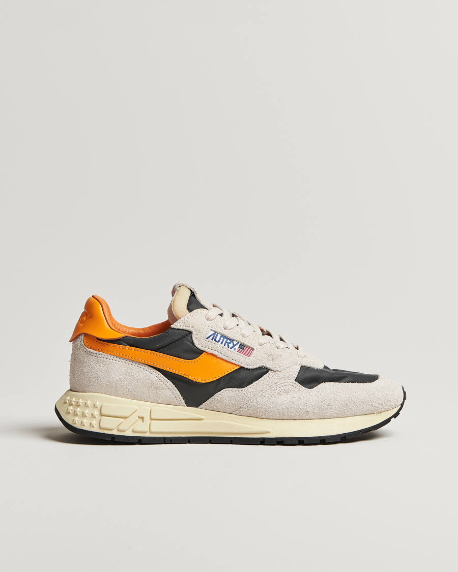 Heren | Autry Reelwind Running Sneaker White/Grey/Orange | Autry | Reelwind Running Sneaker White/Grey/Orange