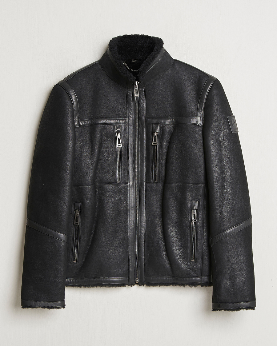 Heren | Jassen | Belstaff | Tundra Sherling Leather Jacket Black