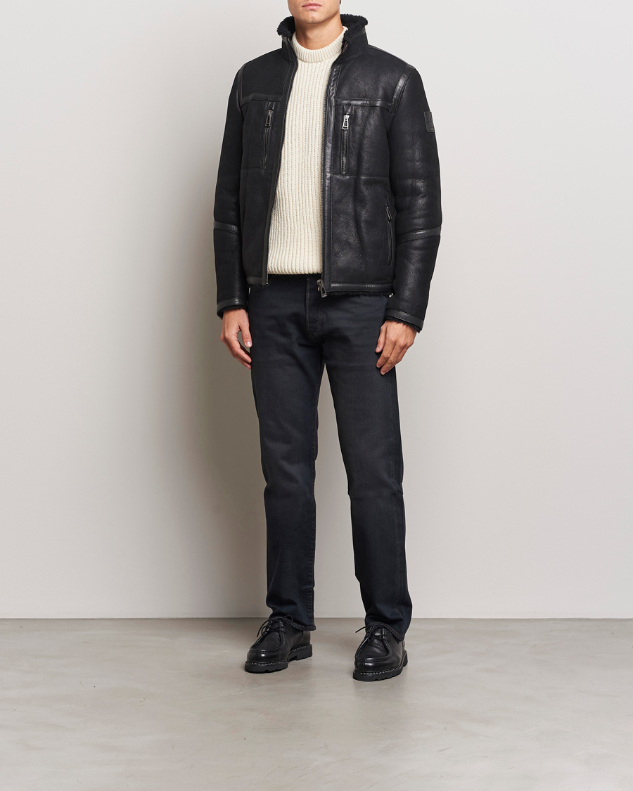 Heren | Jassen | Belstaff | Tundra Sherling Leather Jacket Black