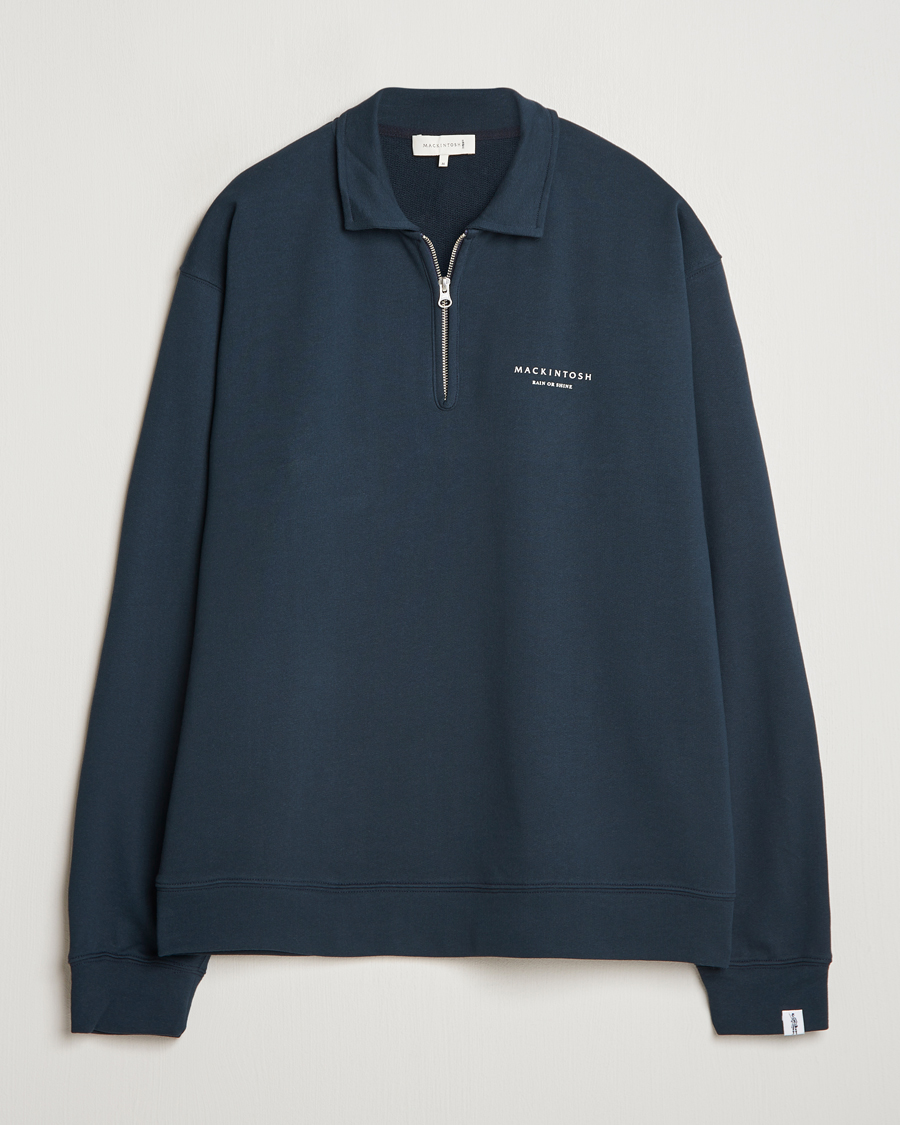 Homme | Pulls Et Tricots | Mackintosh | Rain Shine Zip Sweatshirt Navy