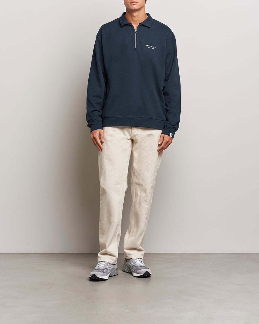 Homme | Pulls Et Tricots | Mackintosh | Rain Shine Zip Sweatshirt Navy