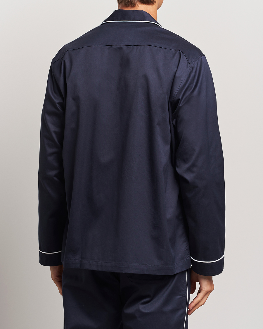 Homme | Peignoirs Et Pyjamas | Tekla | Sateen Pyjama Shirt Chelsea Navy