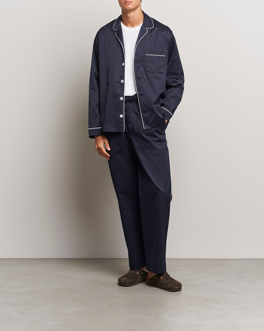 Heren | Tekla Sateen Pyjama Pants Chelsea Navy | Tekla | Sateen Pyjama Pants Chelsea Navy