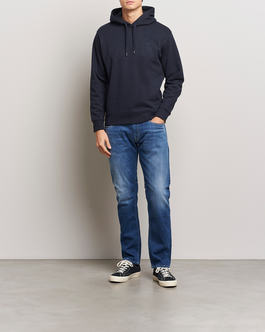 Heren | Truien | Replay | Tonal Logo Hoodie Navy