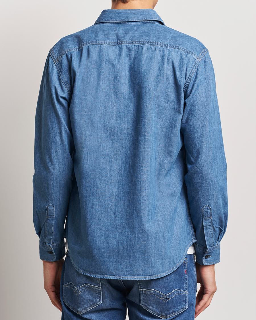 Heren | Overhemden | Replay | Denim Shirt Medium Blue